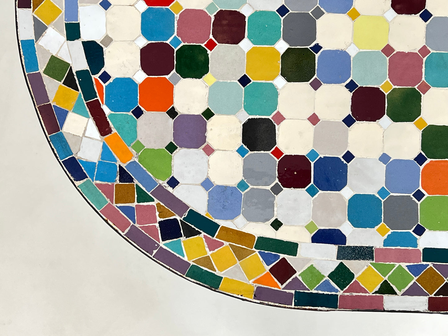 Stunning Mosaic Table – Customizable Oval Table with Traditional Moroccan Design, Luxurious Made-to-Order Colorful Patio Furniture